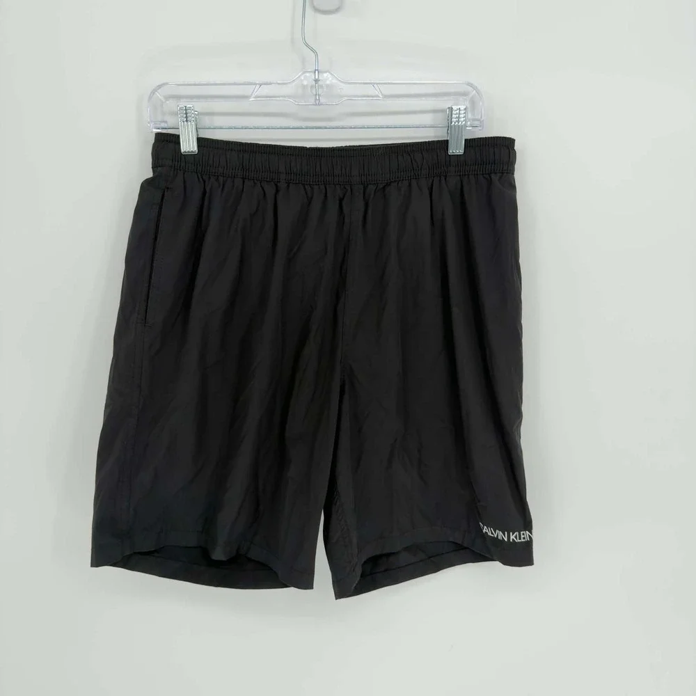 Calvin Klein Men's Black Swim Trunks Board Shorts‎ Size Medium